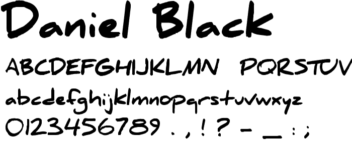 Daniel Black font